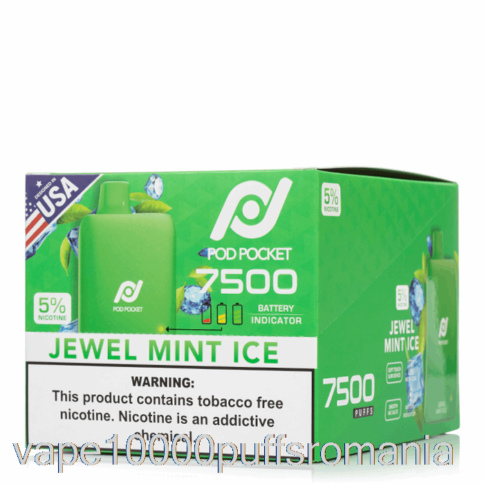 Vape Romania [10-pack] Pod Pocket 7500 De Unica Folosinta